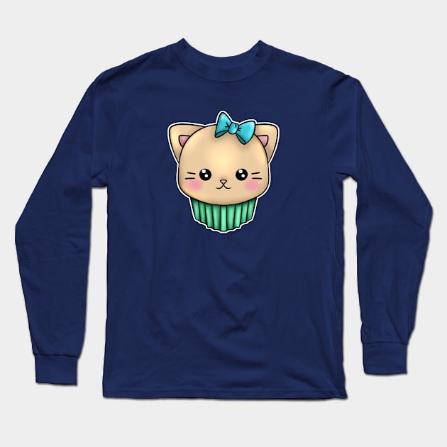 muffin kitty Long Sleeve T-Shirt by Drawers of Drawing